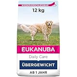 Eukanuba Daily Care Overweight / Sterilised Trockenfutter – Fettarmes Spezialfutter für übergewichtige oder kastrierte Hunde, 12 kg